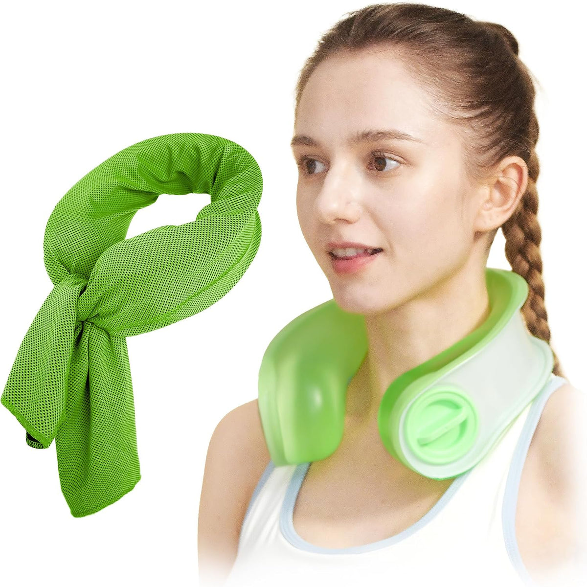 samply Reusable Ice Packs for Neck, Neck Ice Pack Wrap, Dove Gray