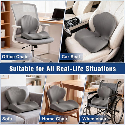 Car Seat Cushion Office Chair Cushion with Lumbar Support Pillow