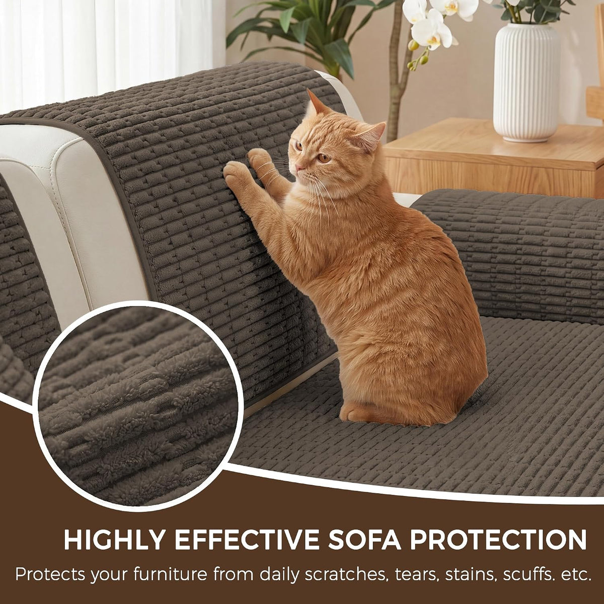 Foxdecor Couch Arm Covers for Sofa Arm Chair Covers Set of 2