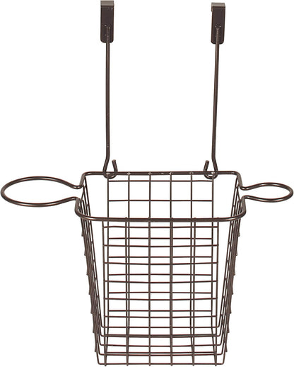 Spectrum Grid Over the Cabinet Styling Station (Satin Nickel) - Tall Bathroom & Under Sink Organizer for Hair Dryer, Beauty Tools, Accessories, & Home Essentials