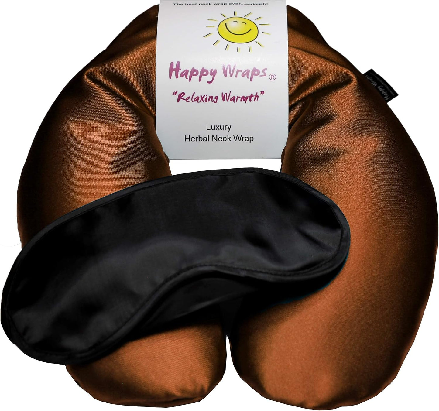 Microwavable Herbal Neck Wrap - Hot Cold Aromatherapy Neck Warming Pillow - Heating Pad for Migraines, Stress, Gifts for Women, Birthdays, Christmas and Free Sleep Mask - Purple Cotton