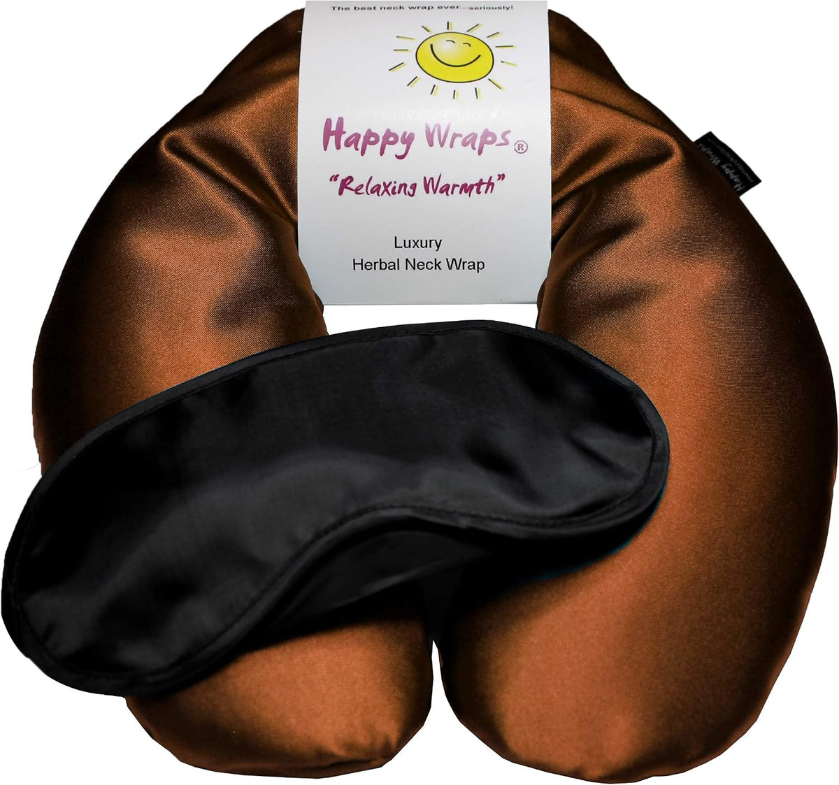 Microwavable Herbal Neck Wrap - Hot Cold Aromatherapy Neck Warming Pillow - Heating Pad for Migraines, Stress, Gifts for Women, Birthdays, Christmas and Free Sleep Mask - Purple Cotton