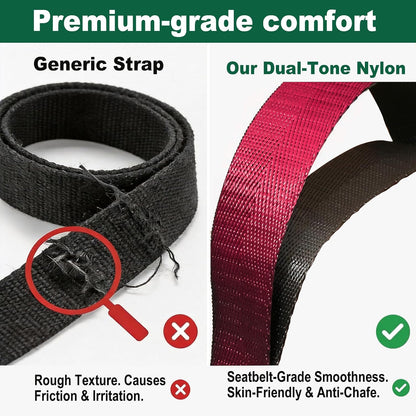 Acozycoo Stretching Strap with Loops for Leg Calf Back Physical Therapy | Non-Elastic Yoga Strap for Stretching,Stretch Band,Leg Lifter,Rehab,Knee,Hip,Pilates,Flexibility Training,Hamstring,Fascia