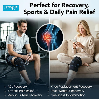 NEWGO Knee Ice Pack, 2-Hour Cold Therapy for Post-Surgery Relief