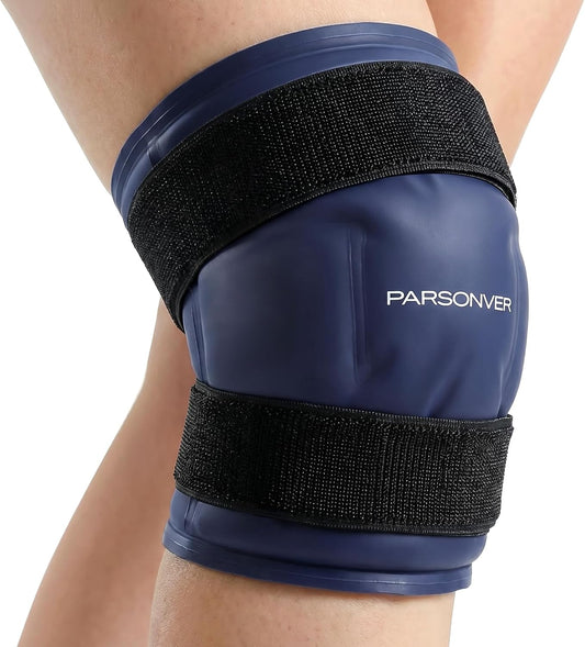 Knee Ice Pack Wrap for Pain Relief, 60-Min Long-Lasting Adjustable Compress