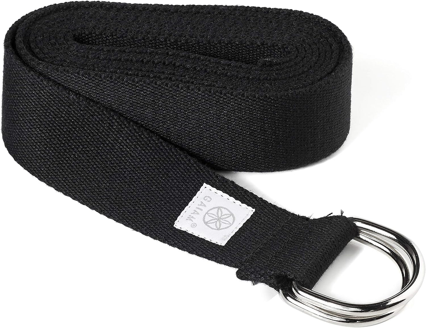 Gaiam Yoga Strap Premium Athletic Stretch Band with Adjustable Metal D-Ring Buckle Loop | Exercise & Fitness Stretching for Yoga, Pilates, Physical Therapy, Dance, Gym Workouts