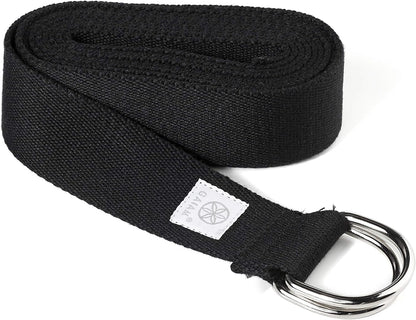 Gaiam Yoga Strap Premium Athletic Stretch Band with Adjustable Metal D-Ring Buckle Loop | Exercise & Fitness Stretching for Yoga, Pilates, Physical Therapy, Dance, Gym Workouts