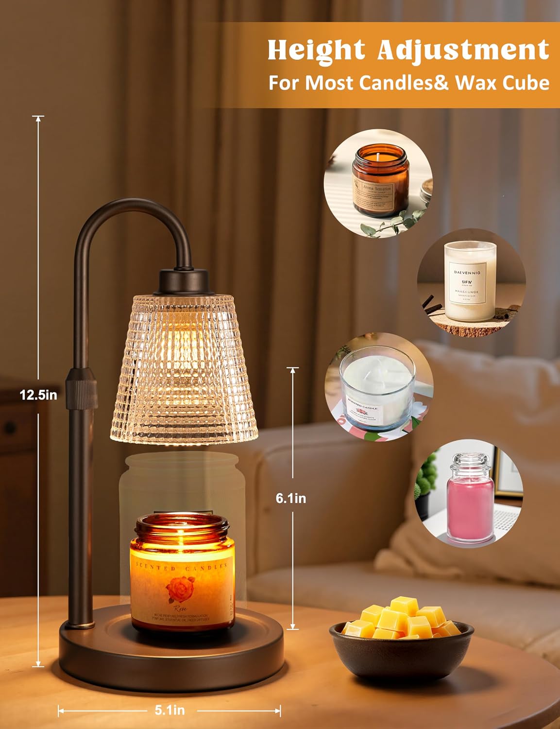 Candle Warmer Lamp with Timer Home Decor Birthday Gifts for Women