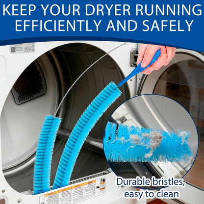 4 Pack Dryer Vent Cleaner Kit,Dryer Lint Vacuum Attachment,Flexible Hose & Brush Set for Dryer Vent Cleaning, Universal Shop Vac Accessories, Lint Trap Cleaner & Home Cleaning Tools