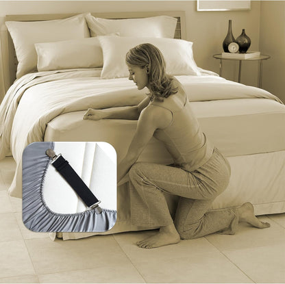 RayTour Sheet Straps Bed Sheet Keeper Holder for Corners Sheet Stays Suspender Clips Fitted Sheet Holder Clips Garters Fasteners Mattress Clamps