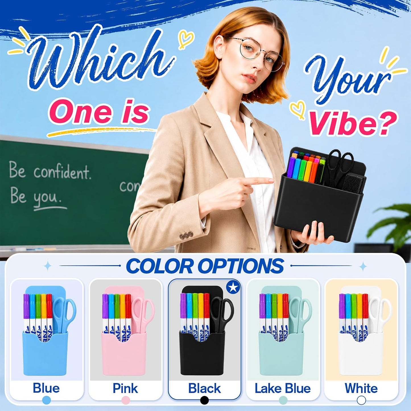 Magnetic Pen Holder, Magnetic Marker Holder, 4 Pack, White | Magnetic Cups for Dry Erase Markers, Pen Organizer for Whiteboard, Refrigerator, Locker, Cruise, Classroom, Office, School