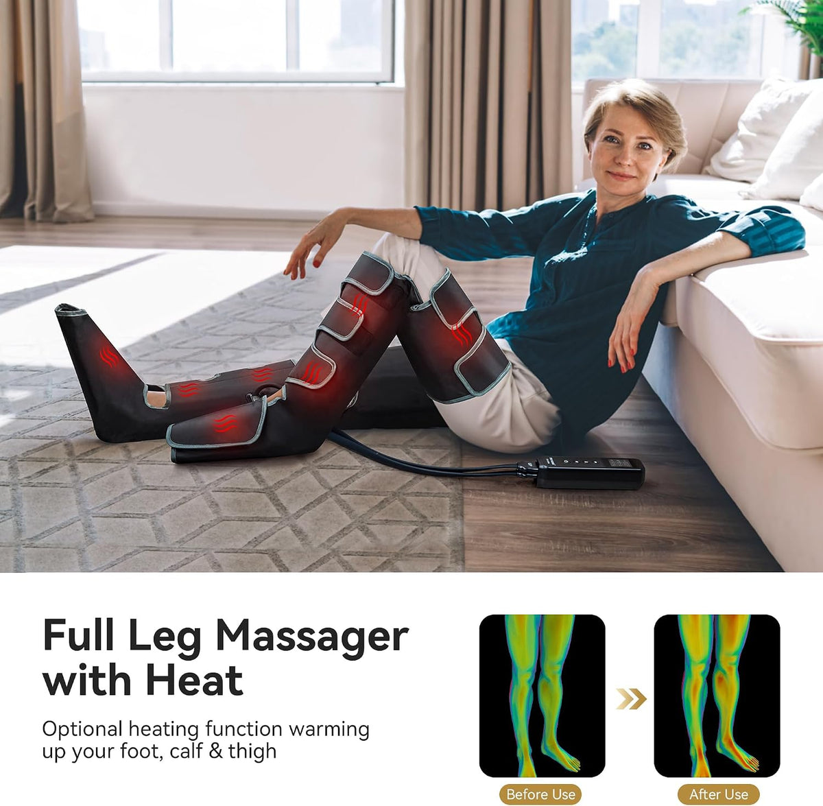 FIT KING Leg Massager with Heat and Air Compression, FSA-HSA