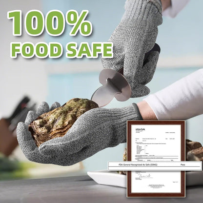 Schwer SlicePro ANSI Cut Resistant Gloves, Food Grade Cutting Glove for Kitchen Food Prep, Mandoline Gloves for Meat Cutting, Oyster Shucking, Fish Fillet Processing, PR1501-G, L | Non PFAS, No Glass Fiber, for Kitchen Food Prep, Mandolin Slicing, Meat