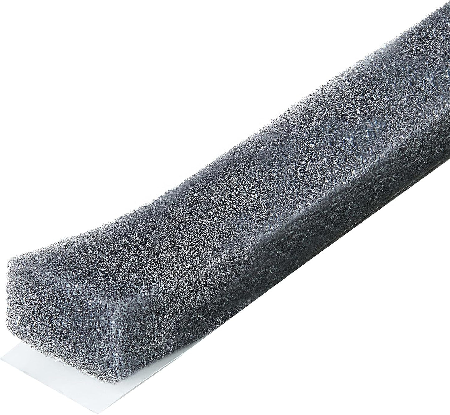 MD Building Foam Window Seal for Ex-Large Gaps, Gray, 17ft | Open-Cell Polyurethane Foam, Self-Adhesive Backing, Cut-to-Length Scissors, Seals Drafts Moisture Dust Insects
