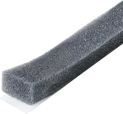 MD Building Foam Window Seal for Ex-Large Gaps, Gray, 17ft | Open-Cell Polyurethane Foam, Self-Adhesive Backing, Cut-to-Length Scissors, Seals Drafts Moisture Dust Insects