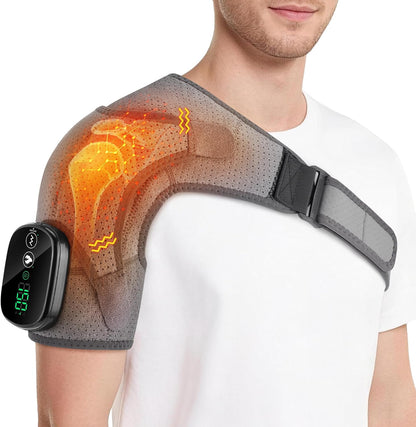 Shoulder Heating Pad Cordless, FSA Eligible Items List Shoulder Massager for Pain Relief Deep Tissue, Heated Shoulder Brace Wrap HSA Approved Products Only