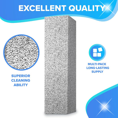 DISIWENE Pumice Cleaning Stone with Handle Toilet Bowl Cleaner Hard Water Ring Remover for Bath/Pool/Kitchen/Household Cleaning (4, 4 Pack with Handle)