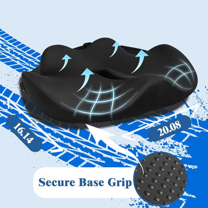 X-Large Truck Seat Cushion for Truck Drivers, Memory Foam Support