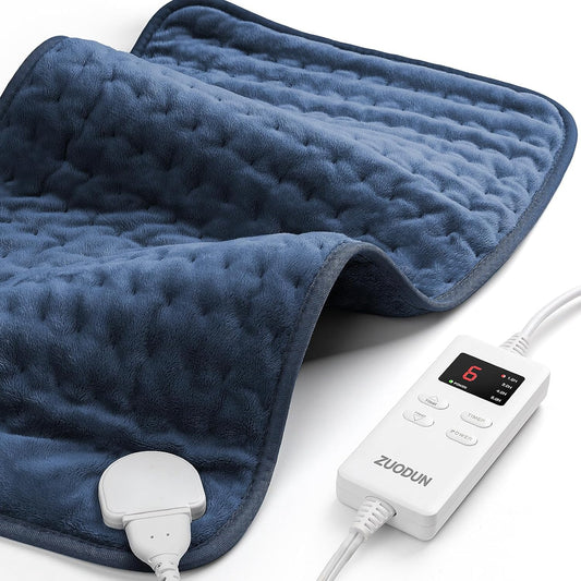 Heating Pad for Back, Neck, and Shoulder Pain Relief, Electric Heat Pad with 6 Heat Levels, Moist Heat Option, Auto Shut-Off, Birthday Christmas Gift for Women Men Mom Dad Grandma, Gift for her