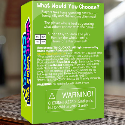 QUOKKA Card Game for Teens, Kids, Adults – 500+ Hilarious Travel & Vacation Scenarios | Funny Getaways What Would You Choose Challenge | Family Nights & Party Game for Friends, Road Trips & Sleepovers
