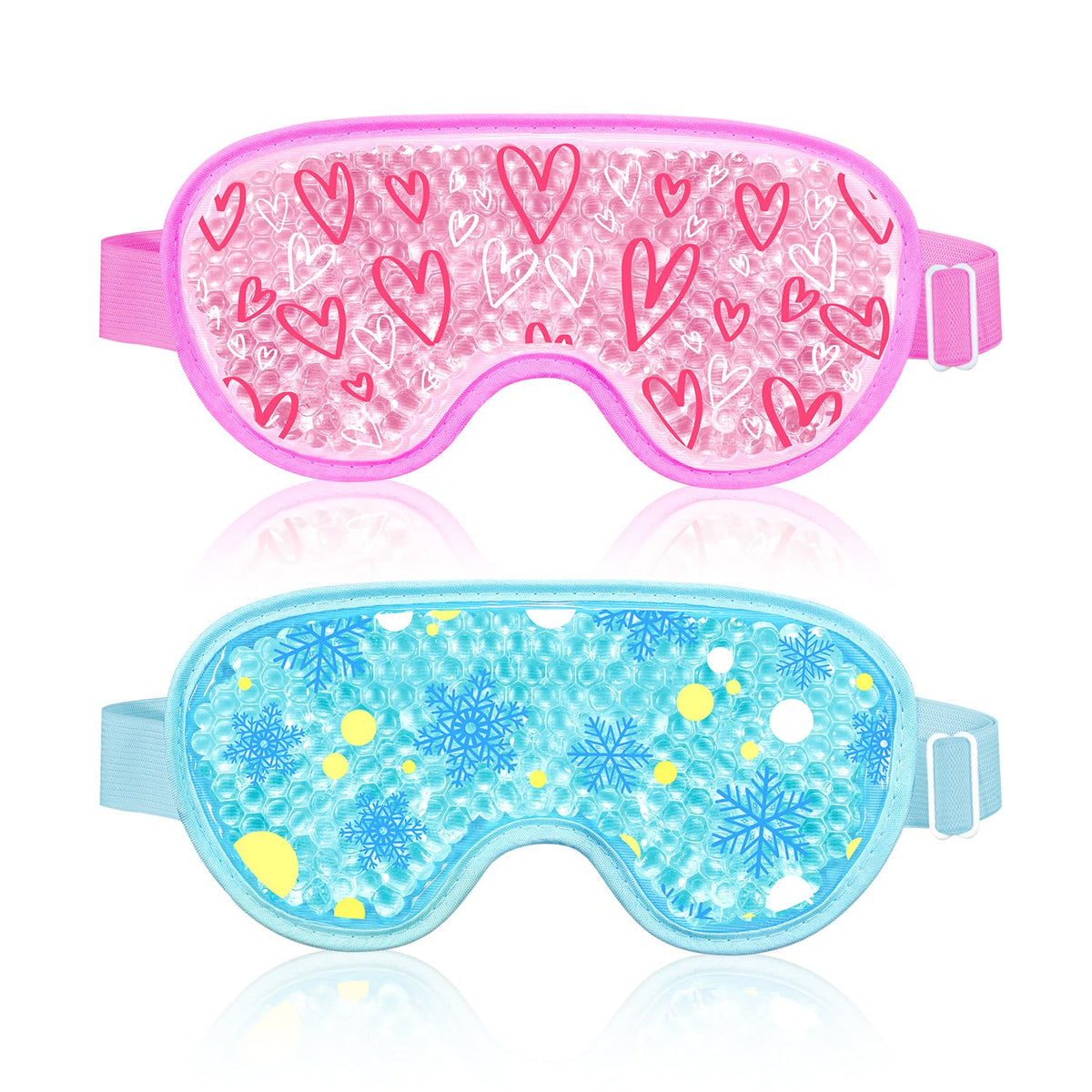2PCS Cooling Eye Mask Gel Eye Mask, Reusable Hot Cold Therapy