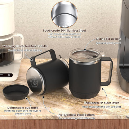 Felibeaco Coffee Mug Warmer & Mug Set for Desk, Smart Coffee Cup Warmer with 16oz Heated Mug, Cup Heater with Auto Shut Off for Office/Home, Coffee Gifts for Women/Men/Dad on Father‘s Day, Red