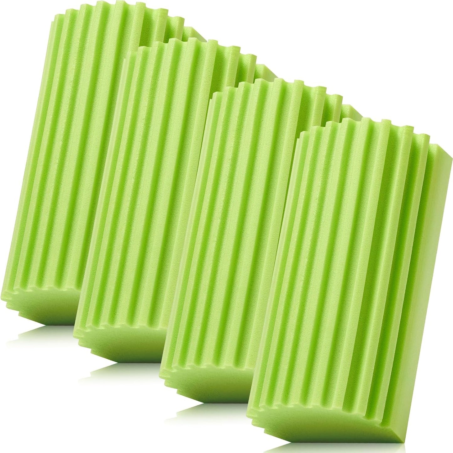 4 Pack Damp Dusting Sponge Duster, Grey Dust Cleaning Sponge, Reusable Household Cleaning Sponge Tool for Blinds, floorboards, Fan Blades, Vents, Glass, Railings, Mirrors