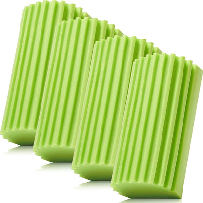 4 Pack Damp Dusting Sponge Duster, Grey Dust Cleaning Sponge, Reusable Household Cleaning Sponge Tool for Blinds, floorboards, Fan Blades, Vents, Glass, Railings, Mirrors
