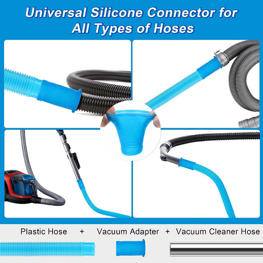 2 PCS Dryer Vent Cleaner Kit Compatible with Most Vacuum Cleaner | Dryer Lint Brush and Vacuum Hose Attachment with Universal Elastic Connector, Quickly Lint Remover