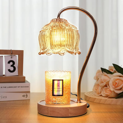 Flower Candle Warmer Lamp with Timer & Dimmer