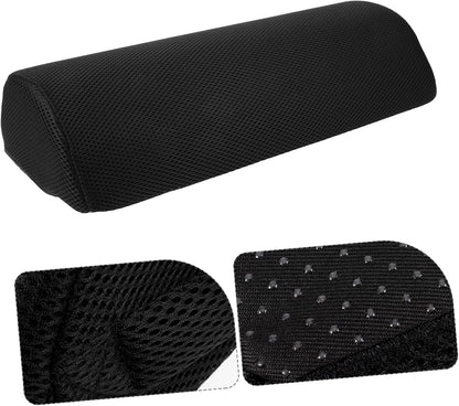 Knee Leg Pillow for Sleeping, Half Moon Bolster Pillow Memory Foam Pillows Lumbar Support Footrest Cushion for Back Hip Ankle Semi Roll Grey