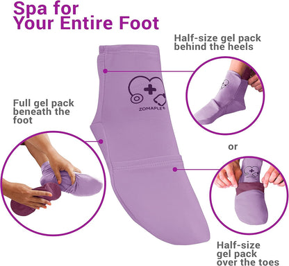 Zomaple Cold Therapy Socks, 2 Gel Packs for Neuropathy & Hot Feet Comfort