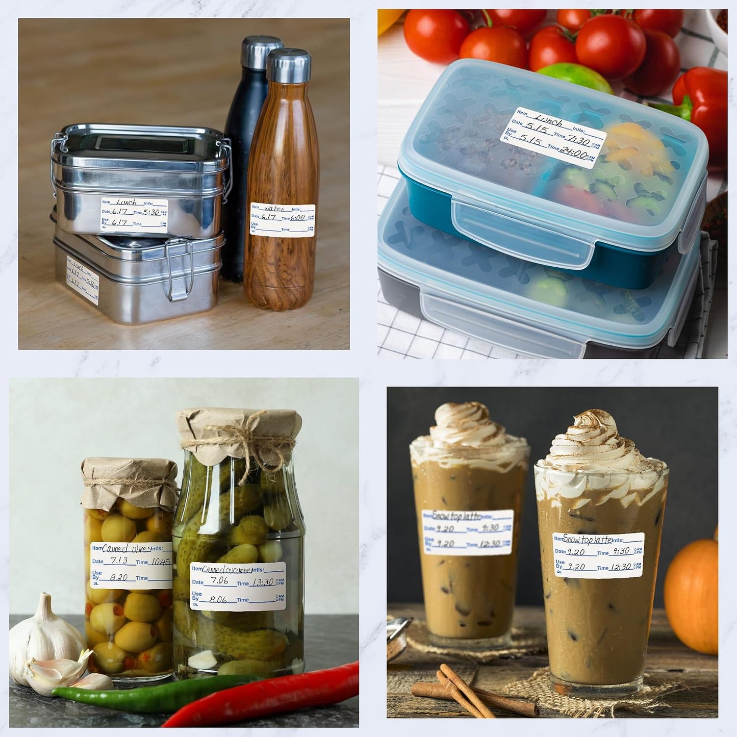 L LIKED 250 Dissolvable Labels 2"x 2" Use By Food Rotation Storage Label
