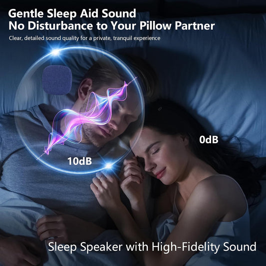 Under Pillow Speaker for Sleeping, APP Smart Control Bluetooth Pillow Speaker with Hundreds of Varieties White Noise, 4-Speed Timer Adjustment, 30 Hours Battery Life for Sleep Aid