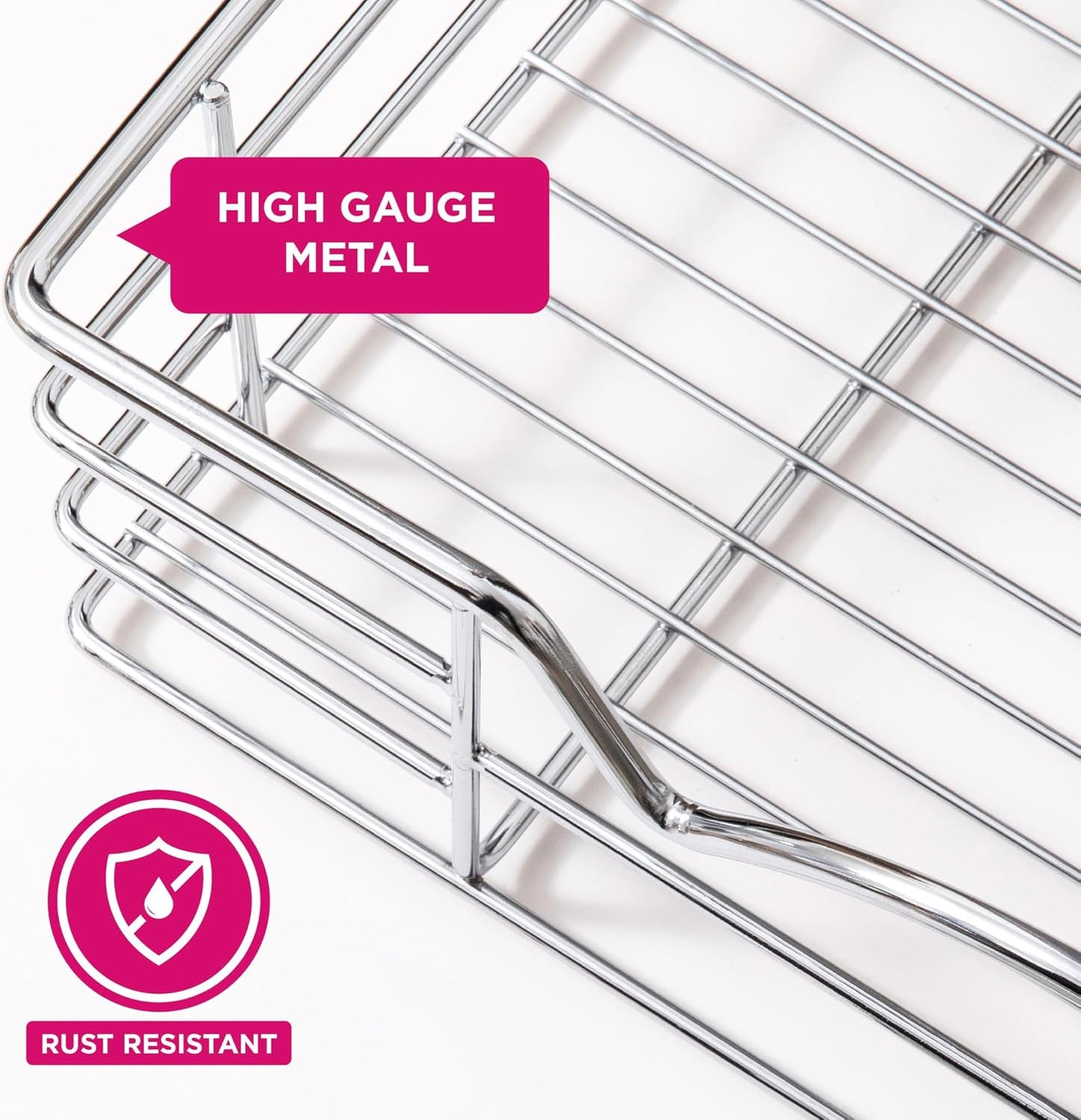 HOLDN’ STORAGE Pull Out Cabinet Organizer, Pantry Drawer, 14"W x 21"D x 5"H | Heavy-Duty Full-Extension, Roll Out Shelf for Pots, Pans & Under Sink Storage, Chrome, Require a 15.25"W Cabinet Opening