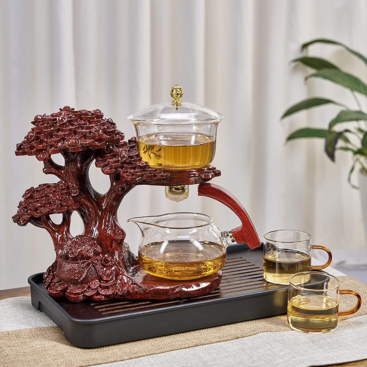 Kungfu Glass Tea Set Automatic Glass Teapot Set (Bird)