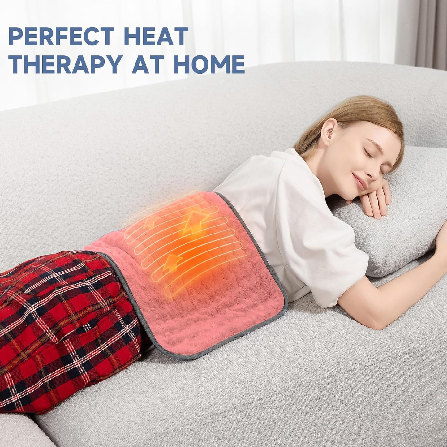 Heating Pad for Back, Neck, and Shoulder Pain Relief, Electric Heat Pad with 6 Heat Levels, Moist Heat Option, Auto Shut-Off, Birthday Christmas Gift for Women Men Mom Dad Grandma, Gift for her