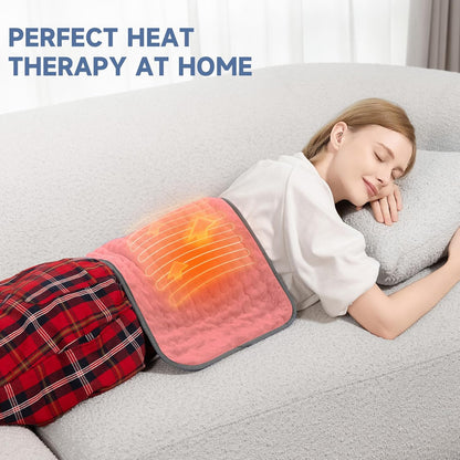 Heating Pad for Back, Neck, and Shoulder Pain Relief, Electric Heat Pad with 6 Heat Levels, Moist Heat Option, Auto Shut-Off, Birthday Christmas Gift for Women Men Mom Dad Grandma, Gift for her
