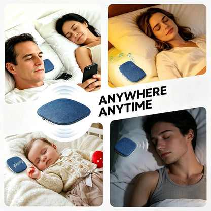 Under Pillow Sleep Speaker, Flat Bluetooth Pillow Speaker for Sleeping | Material: Plastic & woven fabric. Use: Bone conduction audio for bedtime relaxation, side sleepers, and masking noise.
