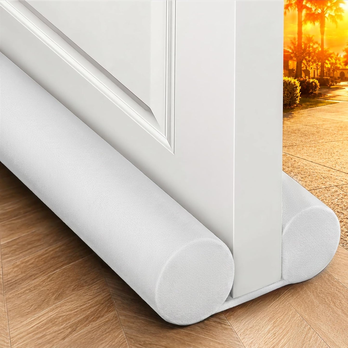 MAXTID Under Door Draft Stopper for Bottom of Doors 38" Black | Door Blocker Noise Reduce Light Cold Air Guard Breeze Sound Proof Door Sweep Door Seal Insulation Strip Gap Filler