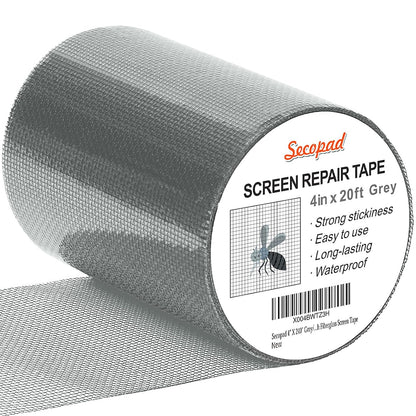Secopad 2" x 420" (35FT) Screen Repair Tape, Screen Repair Kit, Black | Window Screen Patch, Quick Repair, Strong Adhesive, Easy to Use, For Mesh Window & Door, Cuttable Fiberglass, No Tools Needed