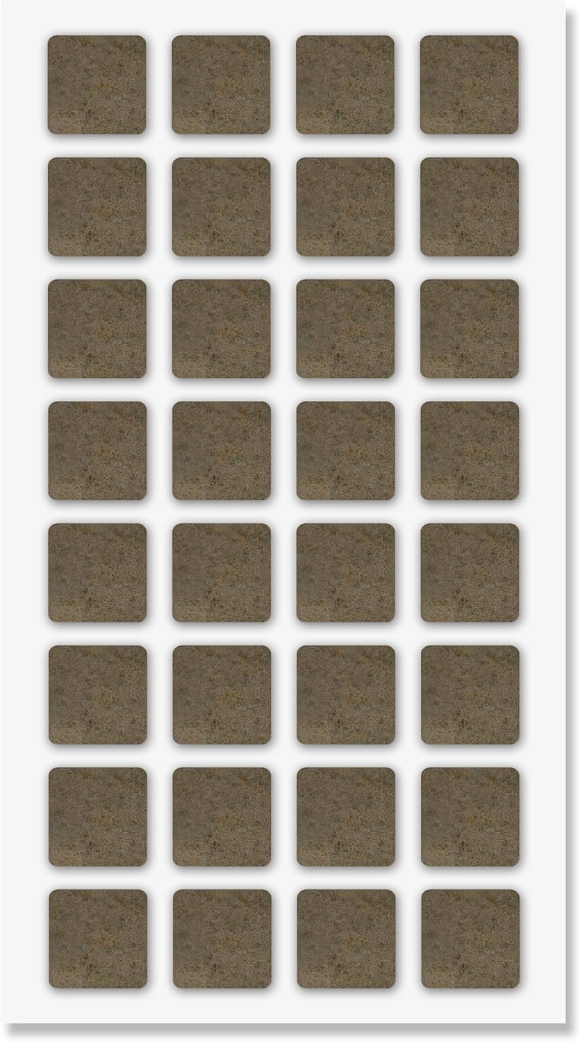 Furniture Felt Pads Brown 144 Pcs Strong Self Adhesive Protectors for Hardwood Floors Laminate Flooring Furniture Feet Chair Legs Table Cabinet Couch Non Scratch Peel Stick Felt Pad Set for All Floors
