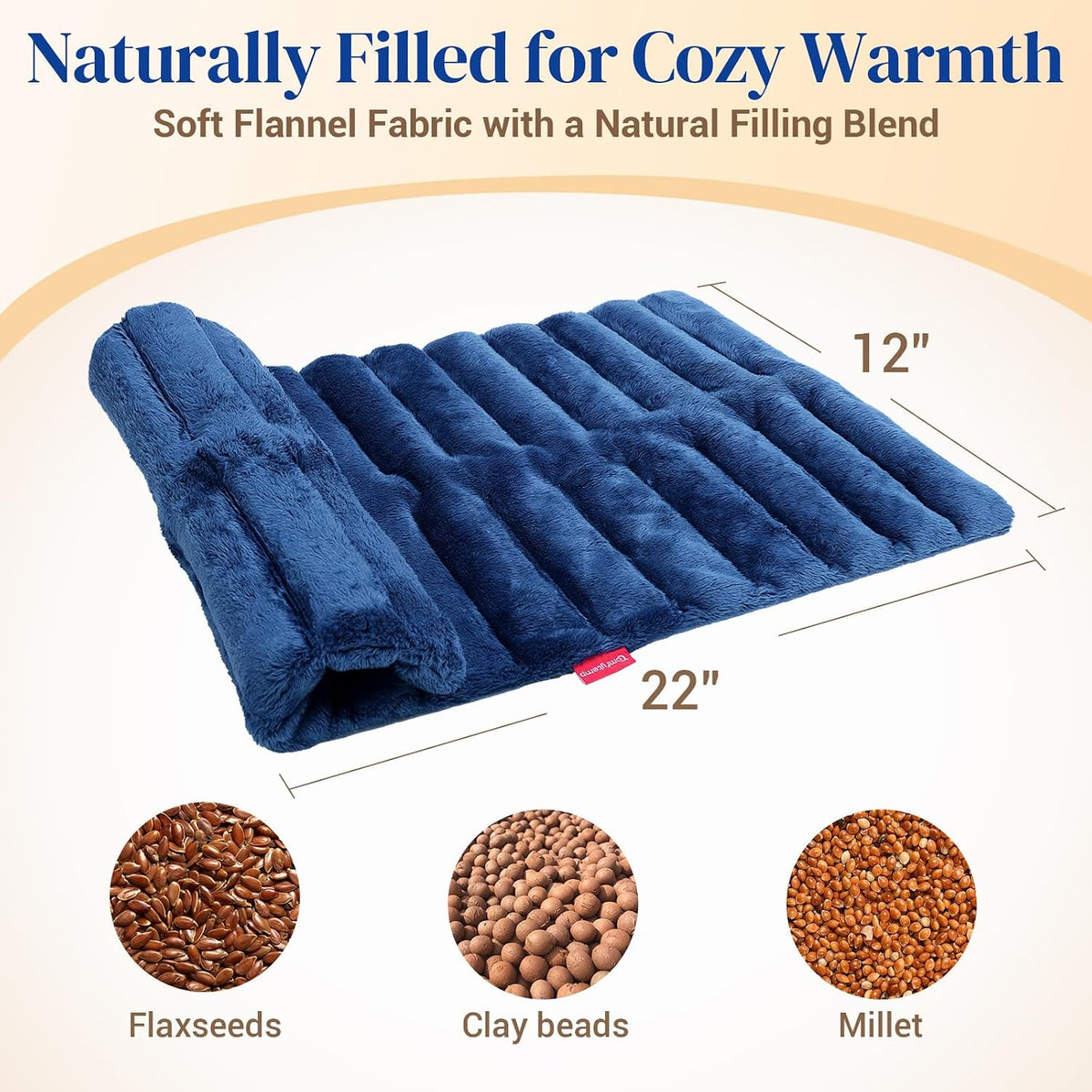 Comfytemp Large Microwavable Moist Heating Pad for Back and Body, 12" x 22"