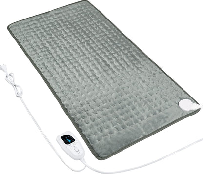 Heating Pad Electric Heat Pad, Hot Heated Pad,Multiple Temp and Timer Settings,Suitable for Shoulders, Neck, arms, Abdomen, Back, Legs, etc. (Gray Green, 24"X12")