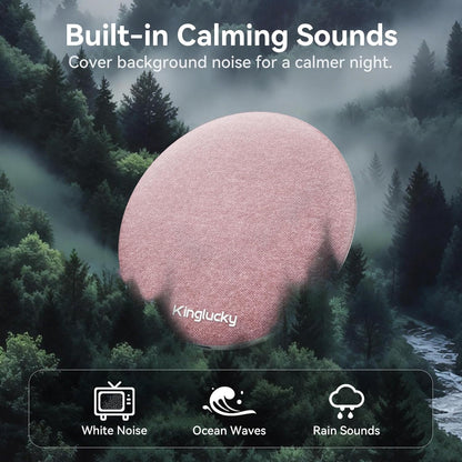 Kinglucky X50 Pillow Speaker for Sleeping, Built-in White Noise Sound Machine Pink Noise for Sleeping, Auto-Off Timer Portable Bluetooth Speaker Under Pillow Rechargeable for Side Sleeper, Blue