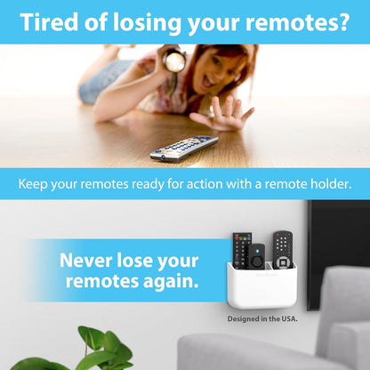 TotalMount Drop-Free Remote Holder – Removable Adhesive Strips – XL Black | Designed in the USA – Simply Put the Remotes In – No Tricky Magnet Alignment Needed (Holds 3 or 4 Remote Controls)