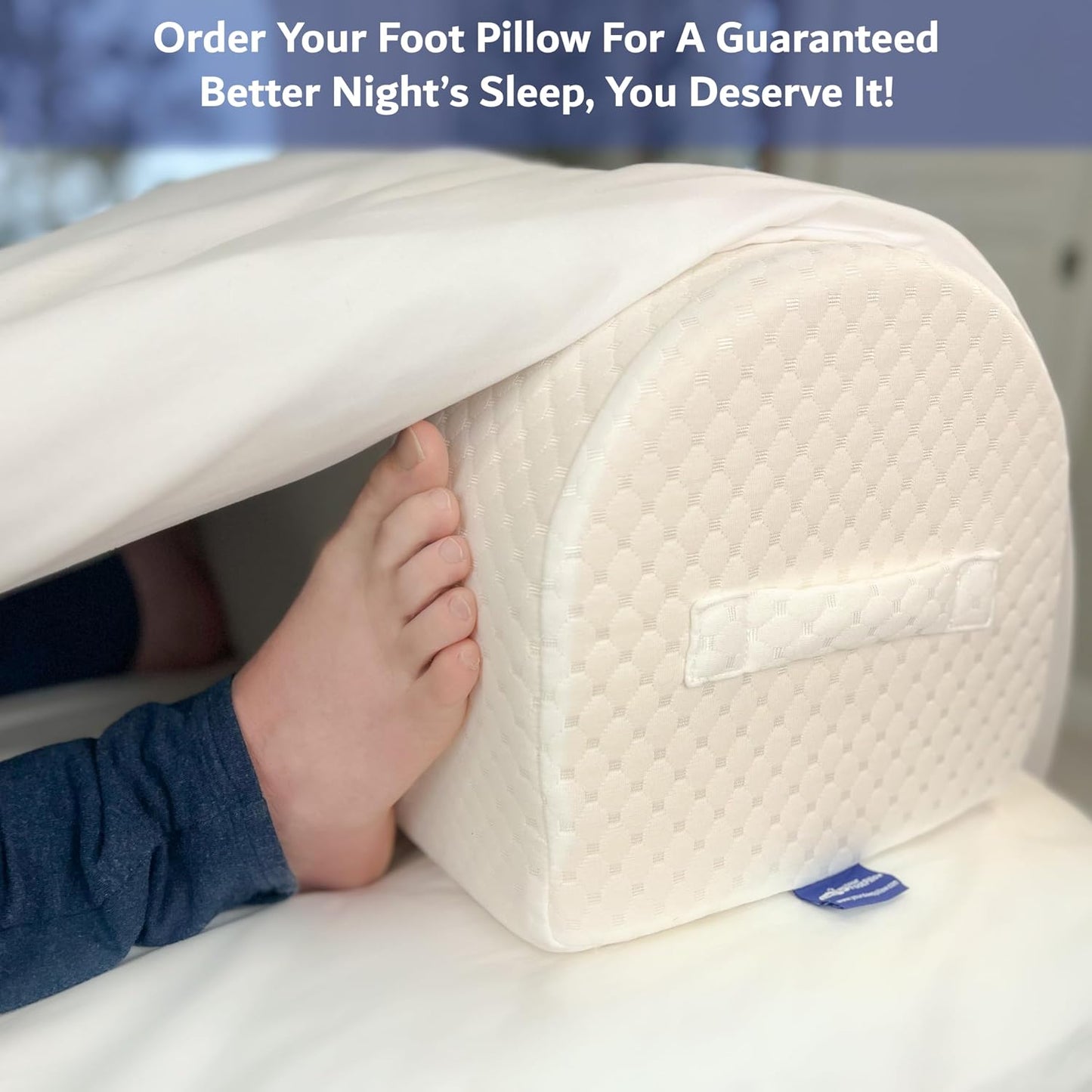 Triangle Foot Pillow - Optimal Restful Sleep Blanket Elevation Wedge Pillow, Comfortable Sleep Leg Pillow, Ankle Support Pillow, Recommended for Back/Knee/Hip Pain