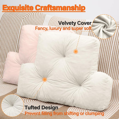 1 MIDDLE ONE Back Pillow for Chair, Memory Foam Lumbar Pillow for Back Support, Back Rest Cushion for Office, Sofa, Couch Sitting, Recliner, Bed and Lower Back Pain (Grey)