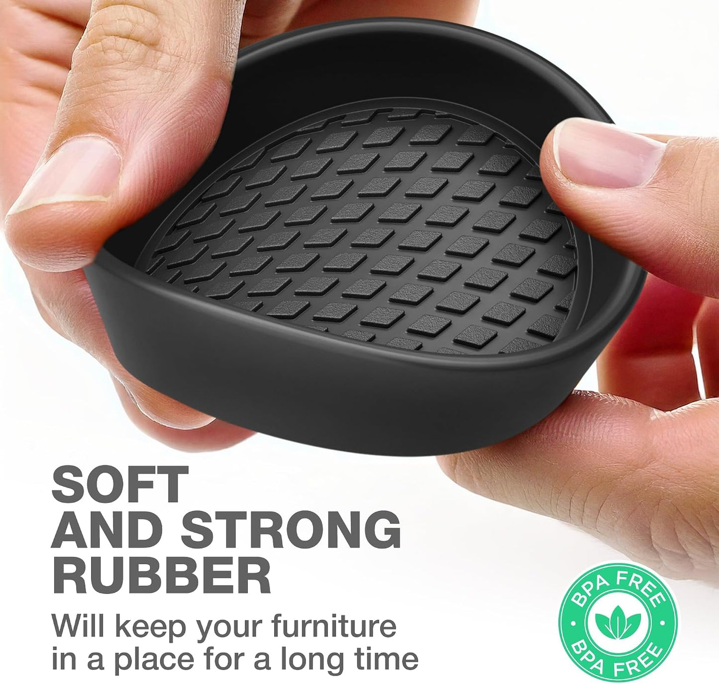 X-Protector Furniture Cups - 8 PCS 2.2" - Non Slip Furniture Pads (Round) | Transparent Floor Protectors - Bed Stoppers to Prevent Sliding - Keep Furniture from Sliding on Floor!