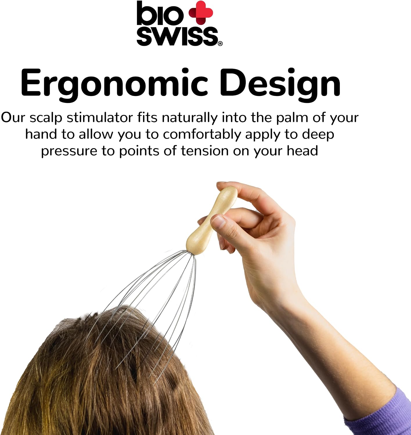 BioSwiss 2-Pack Handheld Full Body Massager, 4-Leg Pressure Point Tool for Back, Neck, and Shoulder, Includes 1 Large and 1 Small
